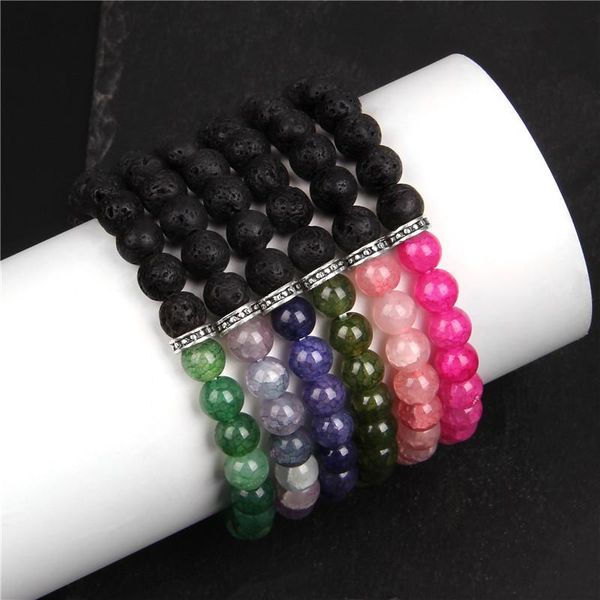 beaded, strands 8mm natural lava stone beads bracelet handmade volcanic beaded bracelets yoga energy healing women men jewelry gifts, Black
beaded, strands 8mm natural lava stone beads bracelet handmade volcanic beaded bracelets yoga energy healing women men jewelry gifts, Black