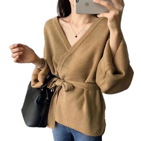 2021 new autumn spring sweaters for women with belt cardigans deep v neck oversized solid knitted casual female outwear zxmo, White;black
2021 new autumn spring sweaters for women with belt cardigans deep v neck oversized solid knitted casual female outwear zxmo, White;black