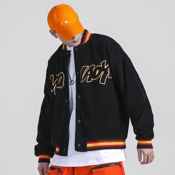corduroy men's brand letter embroidery lovers loose baseball autumn thin korean fashion jacket men, Black;brown
corduroy men's brand letter embroidery lovers loose baseball autumn thin korean fashion jacket men, Black;brown