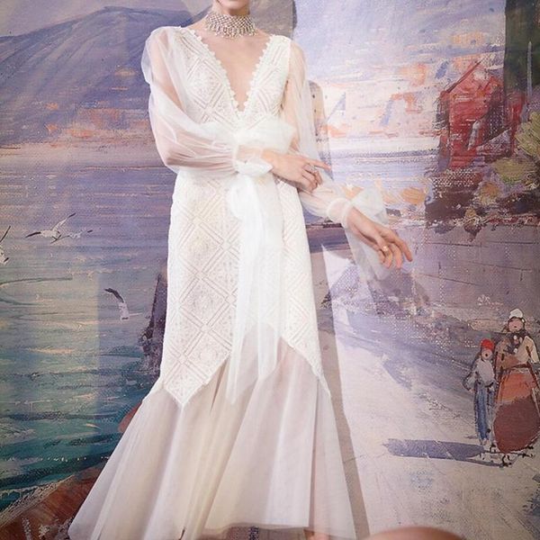 casual dresses 2021 spring summer women long party dress sleeve white lace mesh evening maxi r219, Black;gray
casual dresses 2021 spring summer women long party dress sleeve white lace mesh evening maxi r219, Black;gray