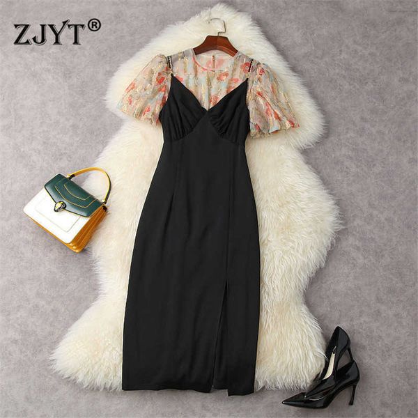 elegant women's designer dress suit 2 piece set runway fashion puff sleeve mesh strap summer dress office party vestidos 210601, Black;gray
elegant women's designer dress suit 2 piece set runway fashion puff sleeve mesh strap summer dress office party vestidos 210601, Black;gray
