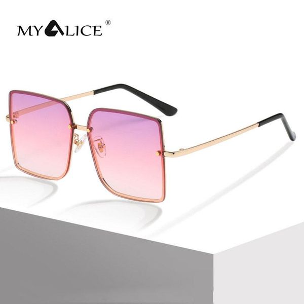 sunglasses myalice women oversized gradient brand designer fashion metal glasses frame wholesale feminino uv400, White;black
sunglasses myalice women oversized gradient brand designer fashion metal glasses frame wholesale feminino uv400, White;black