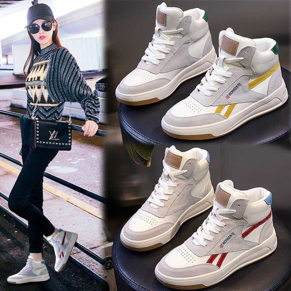 leather small white shoes women's autumn 2021 korean versatile high casual student flat fashion, Black
leather small white shoes women's autumn 2021 korean versatile high casual student flat fashion, Black
