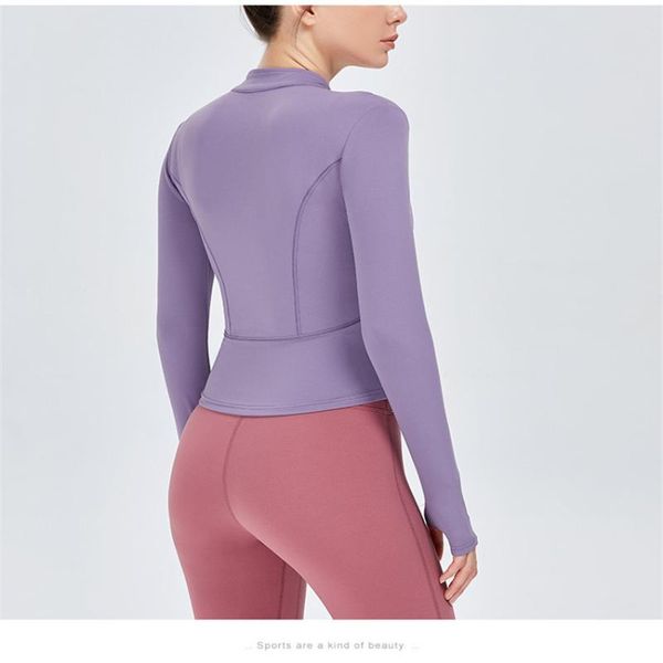 yoga outfit 2021 women's fitness sportswear nude sports jacket slim slimming wear zipper long-sleeved s177
yoga outfit 2021 women's fitness sportswear nude sports jacket slim slimming wear zipper long-sleeved s177