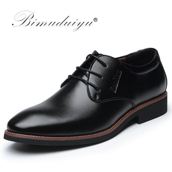 dress shoes bimuduiyu brand oxford lace-up business casual male formal flat work sapatos, Black
dress shoes bimuduiyu brand oxford lace-up business casual male formal flat work sapatos, Black
