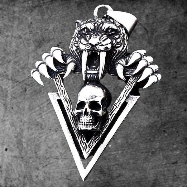 charms stainless steel punk gothic tiger tooth skull pendant man vintage triangle skeleton jewelry, Bronze;silver
charms stainless steel punk gothic tiger tooth skull pendant man vintage triangle skeleton jewelry, Bronze;silver
