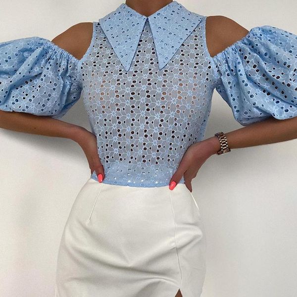 women's blouses & shirts turn-down collar hollow out blouse women spring off shoulder lantern sleeve autumn elegant office lady pu, White
women's blouses & shirts turn-down collar hollow out blouse women spring off shoulder lantern sleeve autumn elegant office lady pu, White