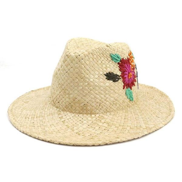 stingy brim hats 202103-2508410 summer handmade raffia grass flower leaf embroidery lady fedoras cap women leisure panama jazz hat, Blue;gray
stingy brim hats 202103-2508410 summer handmade raffia grass flower leaf embroidery lady fedoras cap women leisure panama jazz hat, Blue;gray