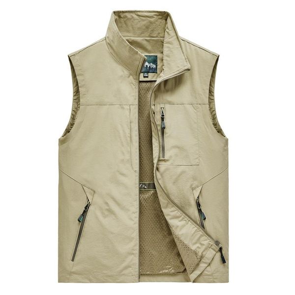 men's vests plus size multi-pocket quick dry zipper vest stand collar pography fishing mountaineering hiking waistcoat, Black;white
men's vests plus size multi-pocket quick dry zipper vest stand collar pography fishing mountaineering hiking waistcoat, Black;white