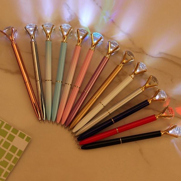 ballpoint pens 1pc creative big diamond crystal pen led light metal 01.0mm black ink writing fashion school office supplies, Blue;orange
ballpoint pens 1pc creative big diamond crystal pen led light metal 01.0mm black ink writing fashion school office supplies, Blue;orange