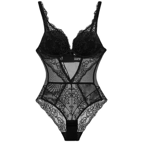 women's shapers french style european and american thin bottom thick bra jumpsuit transparent lace beautiful back corset, Black;white
women's shapers french style european and american thin bottom thick bra jumpsuit transparent lace beautiful back corset, Black;white