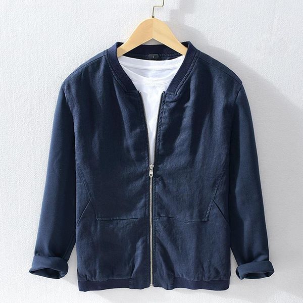 men's jackets italy brand linen and cotton stand collar men fashion solid jacket for long-sleeved comfortable mens casaco, Black;brown
men's jackets italy brand linen and cotton stand collar men fashion solid jacket for long-sleeved comfortable mens casaco, Black;brown