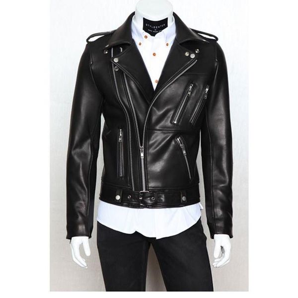 men's down & parkas spring motorcycle jacket fashion multi zipper lapel slim wash, Black
men's down & parkas spring motorcycle jacket fashion multi zipper lapel slim wash, Black