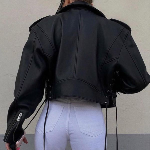 women's leather & faux 2021 autumn ladies genuine jacket women short real lambskin, Black
women's leather & faux 2021 autumn ladies genuine jacket women short real lambskin, Black