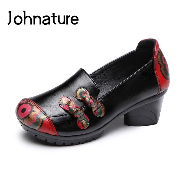 dress shoes johnature 2021 spring/autumn handmade genuine leather round toe retro flower shallow slip-on lady med heels pumps, Black
dress shoes johnature 2021 spring/autumn handmade genuine leather round toe retro flower shallow slip-on lady med heels pumps, Black