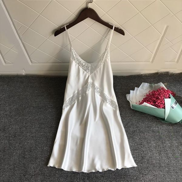 silk satin night gown women sleepwear sleeveless nightdress lace sleep dress v neck nighties shirt fashion nightwear, Black;red
silk satin night gown women sleepwear sleeveless nightdress lace sleep dress v neck nighties shirt fashion nightwear, Black;red