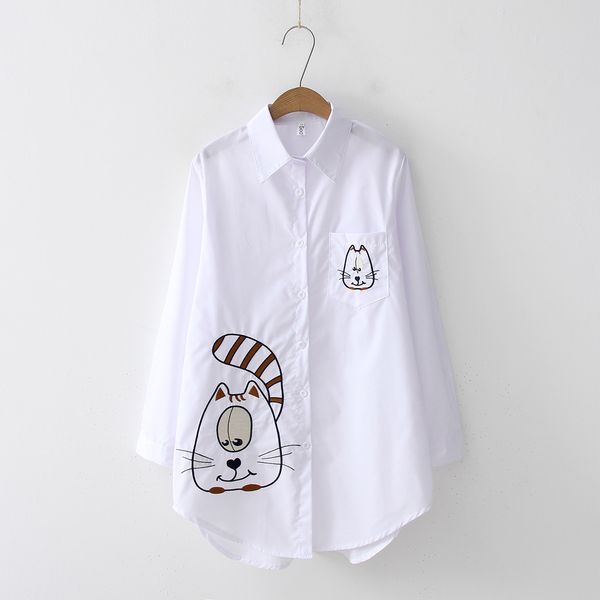 2021 new cartoon embroidery white shirt women casual student wear button up long sleeve cotton blouse feminina dotm
2021 new cartoon embroidery white shirt women casual student wear button up long sleeve cotton blouse feminina dotm