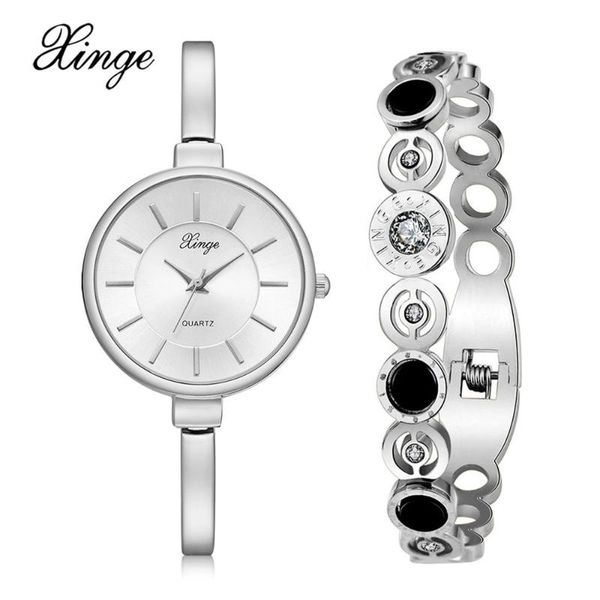 wristwatches xinge brand silver watches stainess bracelet set trend wristwatch waterproof steel retro watch two-piece, Slivery;brown
wristwatches xinge brand silver watches stainess bracelet set trend wristwatch waterproof steel retro watch two-piece, Slivery;brown
