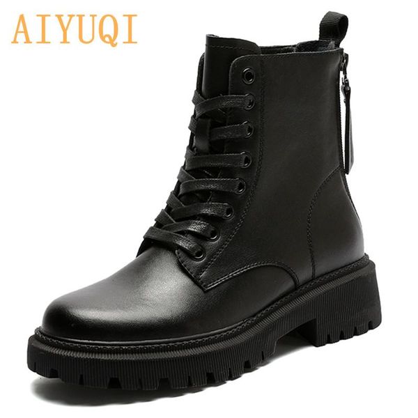 boots aiyuqi women genuine leather 2021 autumn winter thick-soled student casual women's, Black
boots aiyuqi women genuine leather 2021 autumn winter thick-soled student casual women's, Black