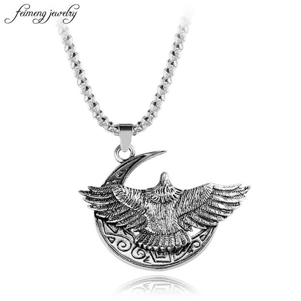 pendant necklaces europe and america style punk men's flying eagle alloy moon charm pendants for birthday gifts 1pcs, Silver
pendant necklaces europe and america style punk men's flying eagle alloy moon charm pendants for birthday gifts 1pcs, Silver
