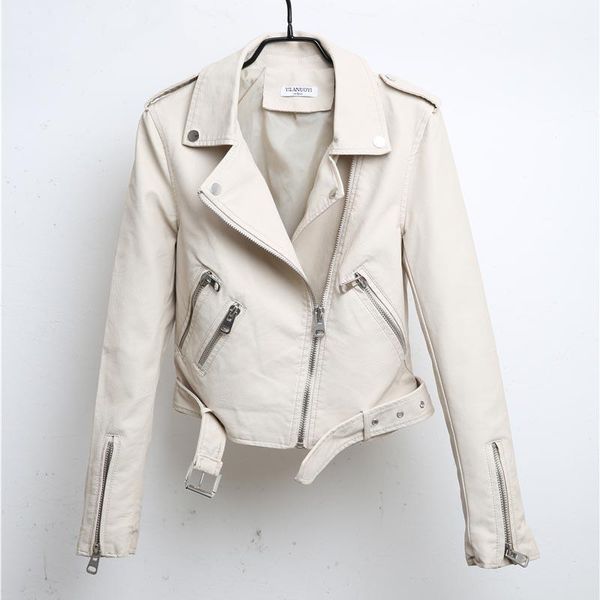 women's leather & faux women clothes short soft jacket street casual moto biker pu windbreaker england ladies outerwear, Black
women's leather & faux women clothes short soft jacket street casual moto biker pu windbreaker england ladies outerwear, Black
