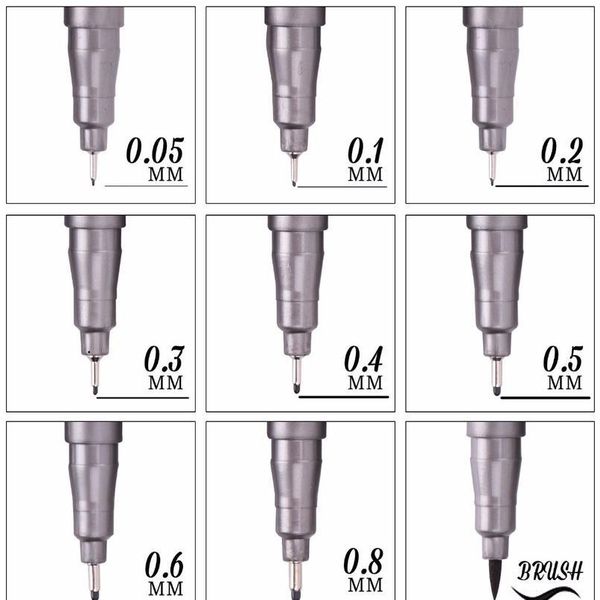 9pcs/pack pigment liner pigma micron ink fine line pen set 0.05 0.1 0.2 0.3 0.4 0.5 0.6 0.8 brush, b qylazf
9pcs/pack pigment liner pigma micron ink fine line pen set 0.05 0.1 0.2 0.3 0.4 0.5 0.6 0.8 brush, b qylazf