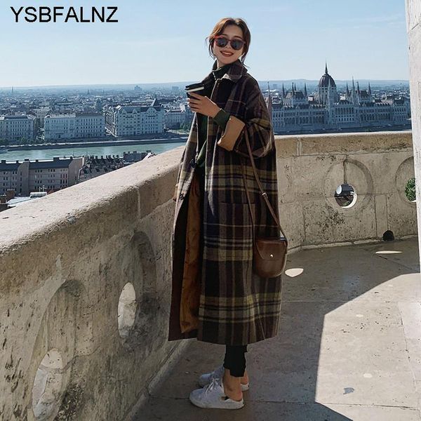 plaid woolen coats womens long autumn winter 2021 loose thicken vintage hepburn jackets lapel single-breasted female clothing, Black
plaid woolen coats womens long autumn winter 2021 loose thicken vintage hepburn jackets lapel single-breasted female clothing, Black