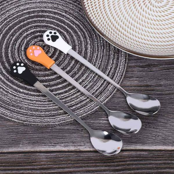 spoons 1 pcs stainless steel cute cat claw coffee fruit dessert spoon candy tea drink tableware kitchen supplies
spoons 1 pcs stainless steel cute cat claw coffee fruit dessert spoon candy tea drink tableware kitchen supplies
