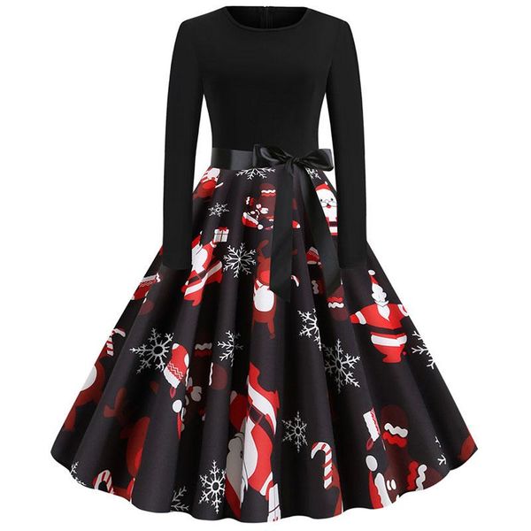 casual dresses women autumn winter black elegant vintage christmas long sleeve a-line print party pin up dress vestidos plus size, Black;gray
casual dresses women autumn winter black elegant vintage christmas long sleeve a-line print party pin up dress vestidos plus size, Black;gray