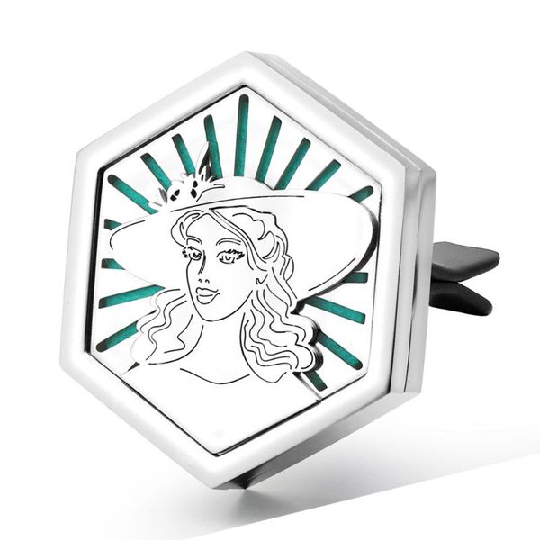 pendants fashion girl women jewelry stainless steel hexagon car aroma essential oil diffuser locket vent clip lady, Black
pendants fashion girl women jewelry stainless steel hexagon car aroma essential oil diffuser locket vent clip lady, Black