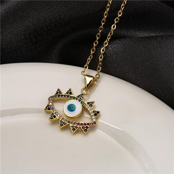 pendant necklaces 2021 fashion evil eye necklace for women girl colourful cubic zirconia oil painting lucky birthday gift, Silver
pendant necklaces 2021 fashion evil eye necklace for women girl colourful cubic zirconia oil painting lucky birthday gift, Silver