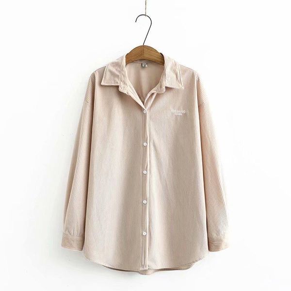 plus size corduroy cotton embroidery women loose shirts 2021 new spring autumn casual ladies solid navy pink gold khaki blouse, White
plus size corduroy cotton embroidery women loose shirts 2021 new spring autumn casual ladies solid navy pink gold khaki blouse, White