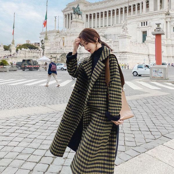 women's wool & blends woolen jacket womens 2021 autumn winter korean-style loose-fit pattern overcoat mid-length /40, Black
women's wool & blends woolen jacket womens 2021 autumn winter korean-style loose-fit pattern overcoat mid-length /40, Black