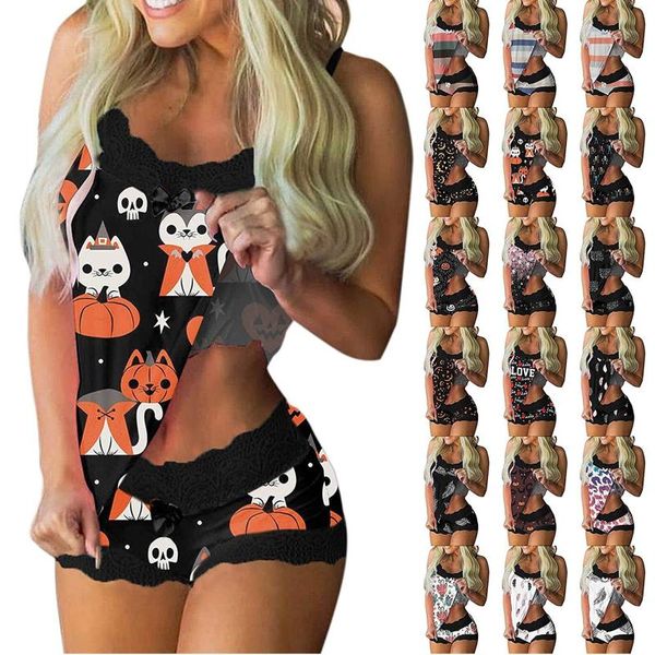 women's tracksuits soft summer pajamas sets women sleepwear for sleeveless spaghetti strap 2pcs shorts nightwear bowknot lace night, Gray
women's tracksuits soft summer pajamas sets women sleepwear for sleeveless spaghetti strap 2pcs shorts nightwear bowknot lace night, Gray