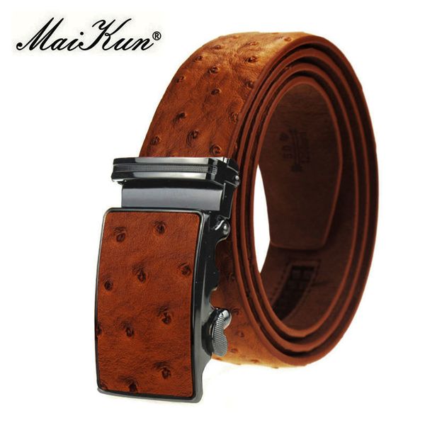 maikun luxury genuine leather belts for men belt ostrich grain cowskin automatic buckle belt ceinture homme cinto masculino 210310, Black;brown
maikun luxury genuine leather belts for men belt ostrich grain cowskin automatic buckle belt ceinture homme cinto masculino 210310, Black;brown