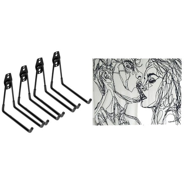 hooks & rails garage storage utility double hooks(4 pack black 7.5 inch large u hook) with creative line draw tapestry 150x130cm
hooks & rails garage storage utility double hooks(4 pack black 7.5 inch large u hook) with creative line draw tapestry 150x130cm