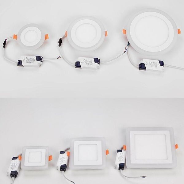 panel lights led downlight light 6w 9w 16w 24w 3 model round square double color ac85-265v warm white blue indoor lighting bulb
panel lights led downlight light 6w 9w 16w 24w 3 model round square double color ac85-265v warm white blue indoor lighting bulb