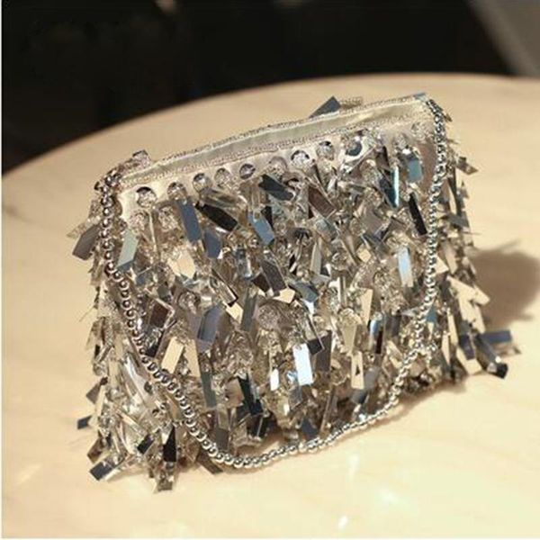 evening bags vintage pure handwork binding silver sequins tassels portable diagonal retro chain women bag fashion glisten
evening bags vintage pure handwork binding silver sequins tassels portable diagonal retro chain women bag fashion glisten