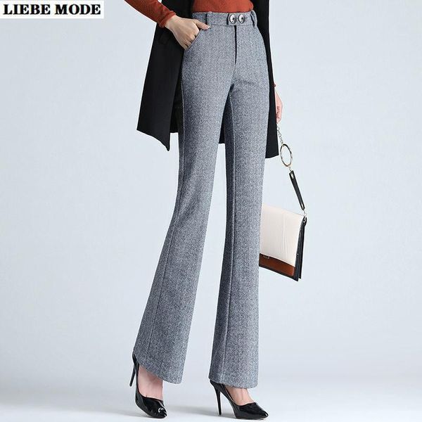 womens office work formal loose flared pants women high waist flare suit trouser spring autumn pantalones mujer gray khaki beige, Black;white
womens office work formal loose flared pants women high waist flare suit trouser spring autumn pantalones mujer gray khaki beige, Black;white