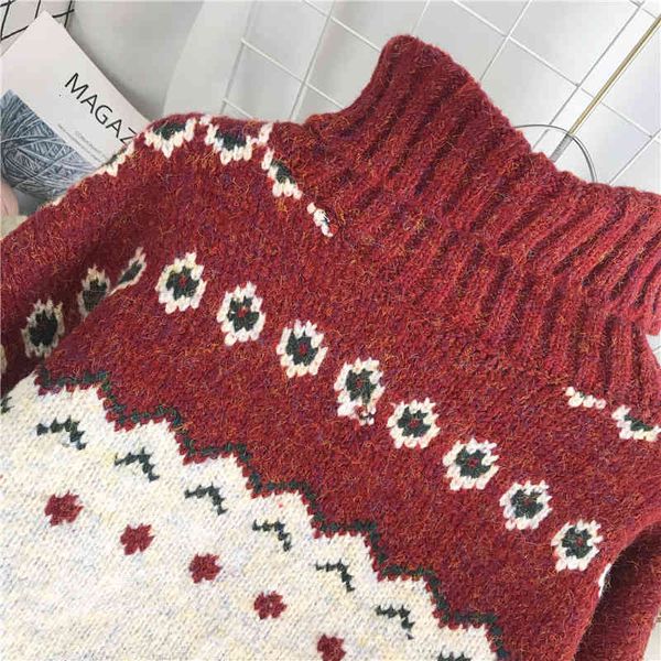 women's sweaters ebaihui sweater turtleneck thick female loose korean version autumn winter vintage geometric pattern qjt9, White;black
women's sweaters ebaihui sweater turtleneck thick female loose korean version autumn winter vintage geometric pattern qjt9, White;black