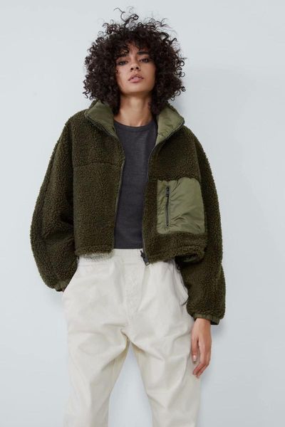 women's jackets 2021 spring autumn fleece double side wear army green grey zaraing women jacket coat sheining female bgb9752, Black;brown
women's jackets 2021 spring autumn fleece double side wear army green grey zaraing women jacket coat sheining female bgb9752, Black;brown
