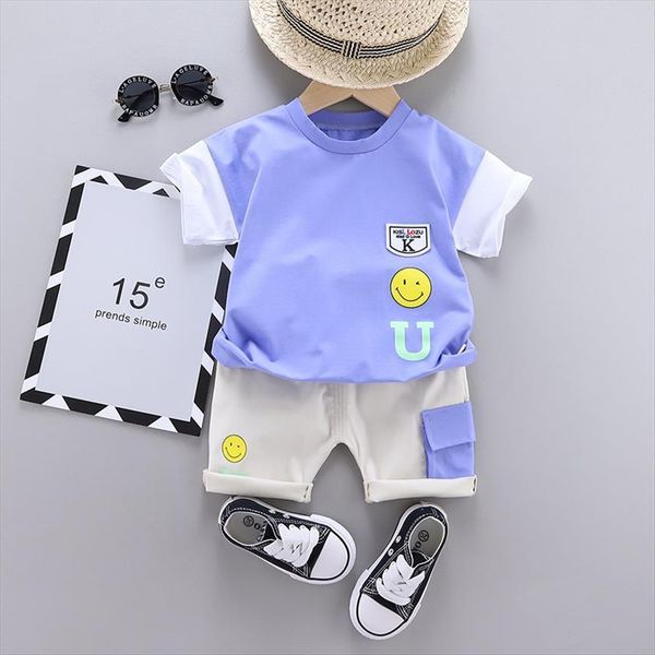 0 1 2 3 4 year old boy baby suit summer smiley face with short sleeves pure cotton fashion handsome, White
0 1 2 3 4 year old boy baby suit summer smiley face with short sleeves pure cotton fashion handsome, White