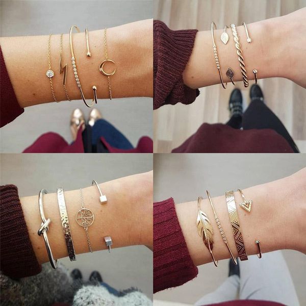 link, chain vagzeb bohemian simple gold color metal bracelet set for women punk vintage bracelets bangles jewelry gift, Black
link, chain vagzeb bohemian simple gold color metal bracelet set for women punk vintage bracelets bangles jewelry gift, Black