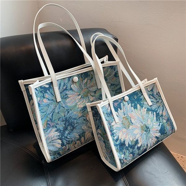 factory direct sale 75% off french monet garden oil painting vegetable basket women's 2021 new one shoulder portable small tote bags
factory direct sale 75% off french monet garden oil painting vegetable basket women's 2021 new one shoulder portable small tote bags
