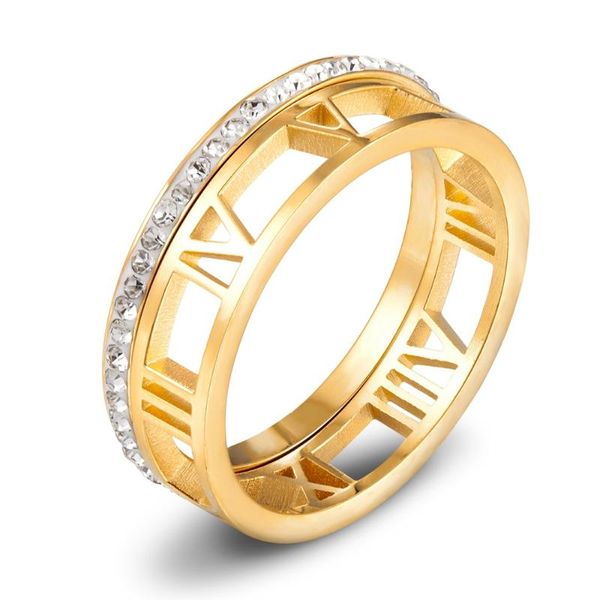 cluster rings hollow design roman numerals stainless steel jewelry crystal cz stone charm modern wedding for women couple gift, Golden;silver
cluster rings hollow design roman numerals stainless steel jewelry crystal cz stone charm modern wedding for women couple gift, Golden;silver