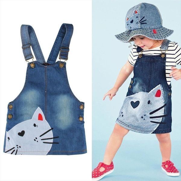 toddler infant cute cat pattern girl dress baby kids girls casual denim jeans overalls clothes, Red;yellow
toddler infant cute cat pattern girl dress baby kids girls casual denim jeans overalls clothes, Red;yellow