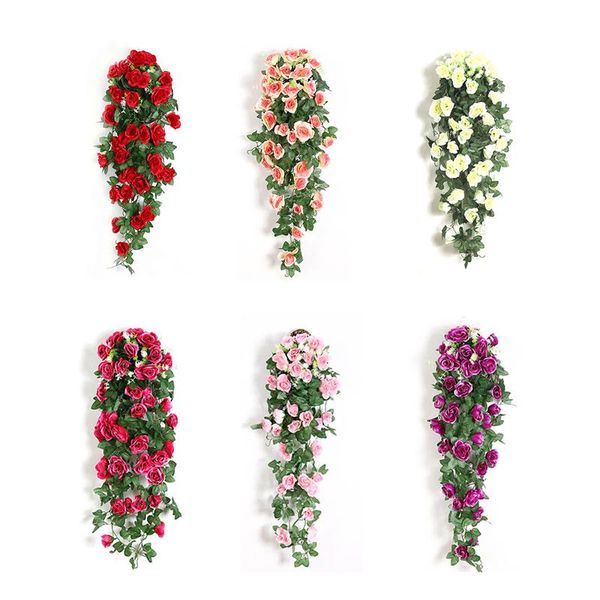 decorative flowers & wreaths 1pcs artificial rose ivy vine wedding decor fake silk dried flower string with green leaves for home party hang
decorative flowers & wreaths 1pcs artificial rose ivy vine wedding decor fake silk dried flower string with green leaves for home party hang