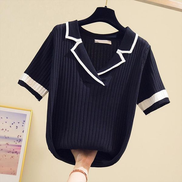 v neck patchwork women sweaters summer short sleeve knitted pullover fashion black, White;black
v neck patchwork women sweaters summer short sleeve knitted pullover fashion black, White;black