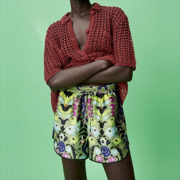 za bermuda high waist womens shorts green pants summer vintage print streetwear loose casual, White;black
za bermuda high waist womens shorts green pants summer vintage print streetwear loose casual, White;black