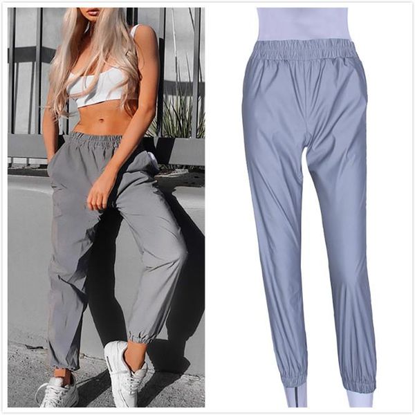women's pants & capris casual flash reflective material jogger autumn winter clothes women gray solid streetwear harajuku trousers, Black;white
women's pants & capris casual flash reflective material jogger autumn winter clothes women gray solid streetwear harajuku trousers, Black;white